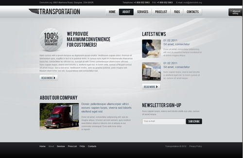 典雅与时尚的融合 黑灰色系在汽车公司网页设计中的质感表达